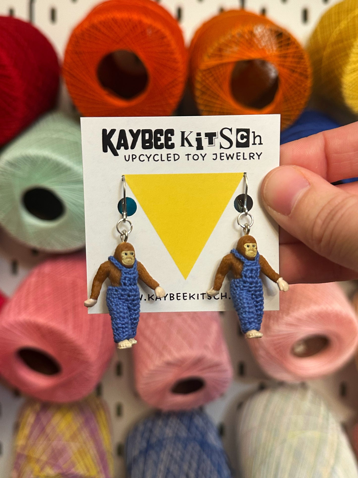 Bigfoot In Overalls Earrings