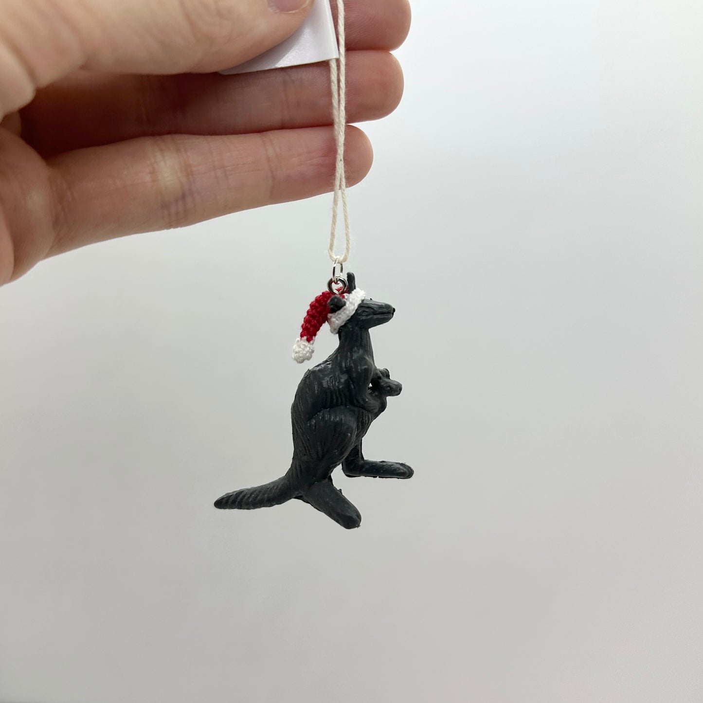 Kangaroo with Santa Hat Ornament