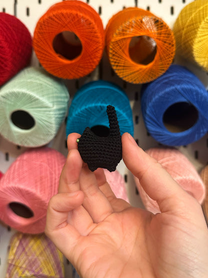 MADE TO ORDER: Black (Green Eyes) Itty Bitty Kitty