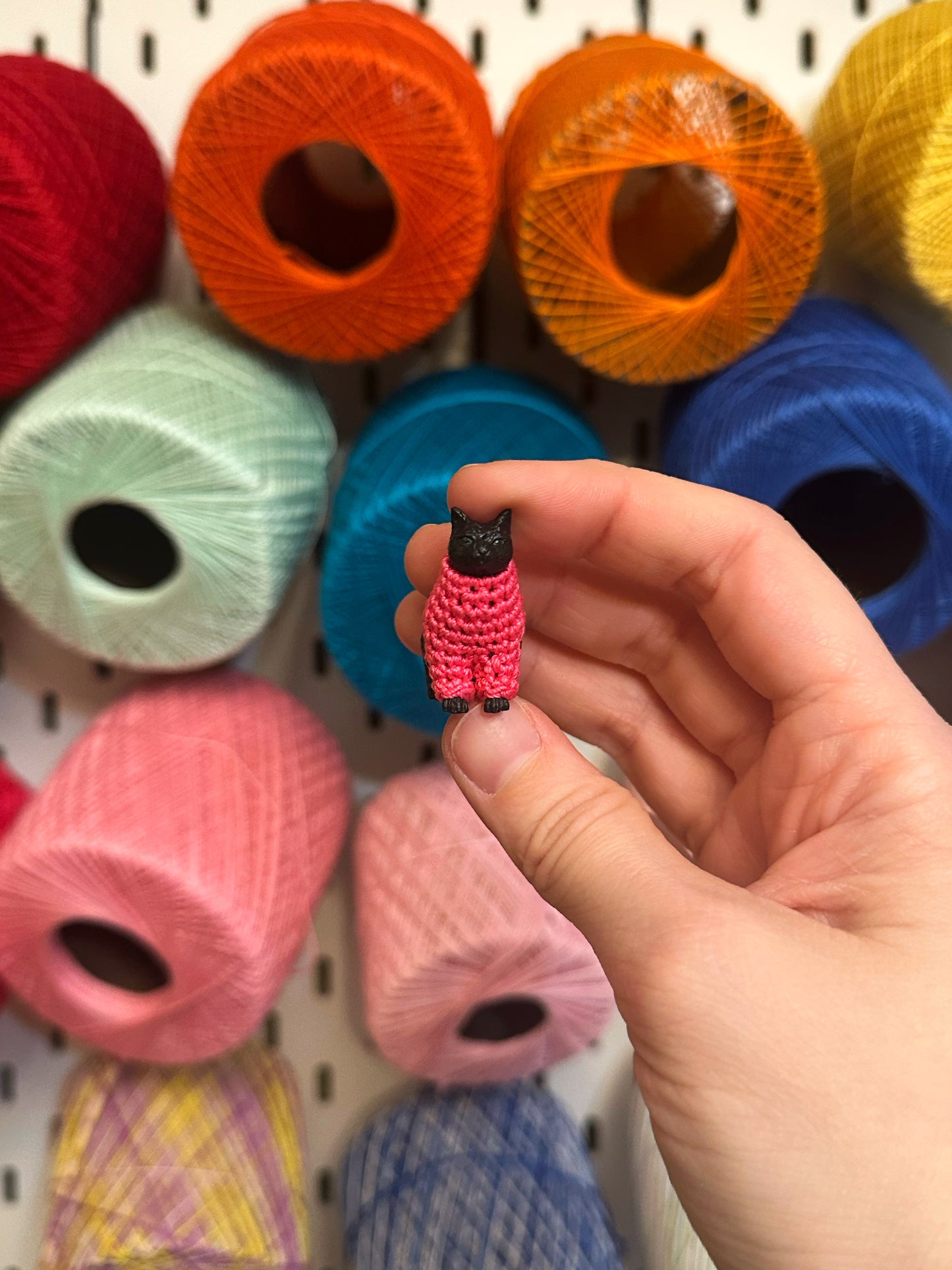 Black Cat "Sweater Friend" Figurine - upgrade into a magnet or key chain!