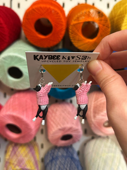 Tuxedo Cat "Sweater Friend" Earrings