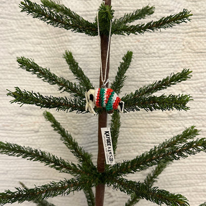 Holstein Cow "Sweater Friend" Ornament - Xmas sweater