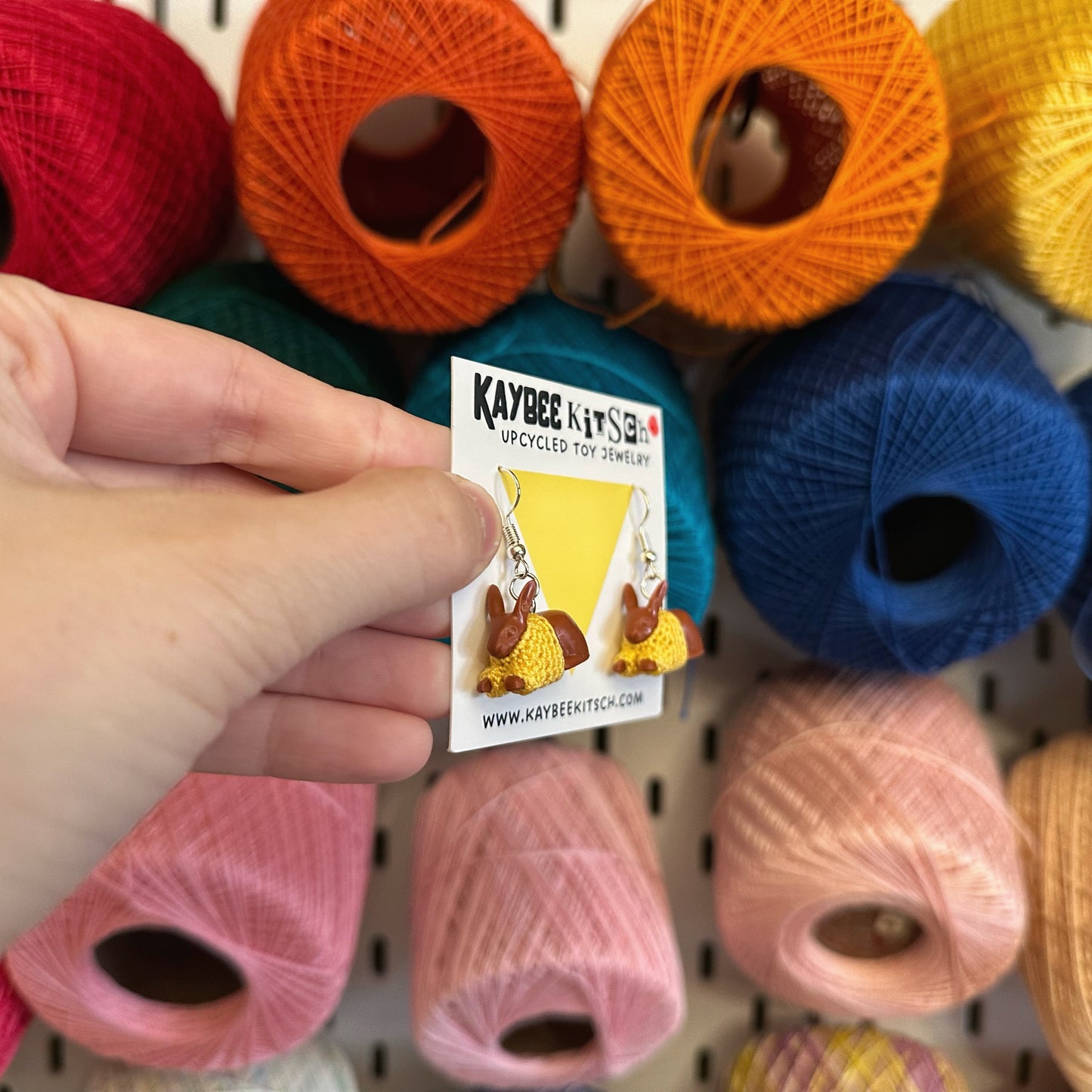 Bunny Small "Sweater Friend" Earrings - yellow sweaters