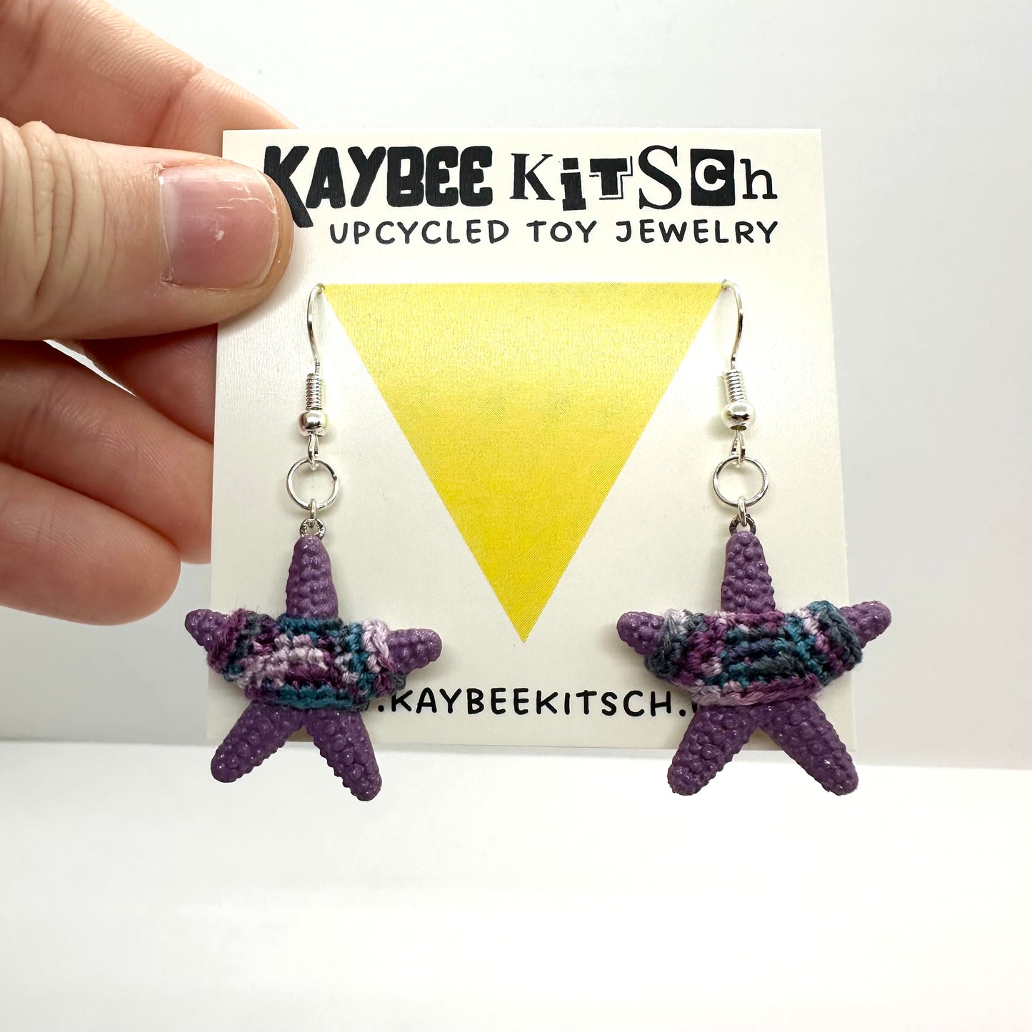 Purple Starfish Small "Sweater Friend" Earrings