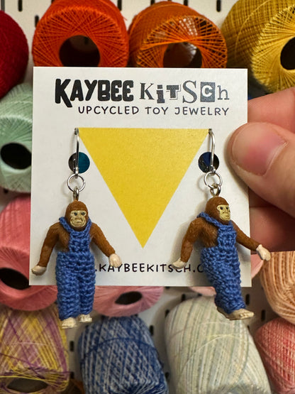 Bigfoot In Overalls Earrings