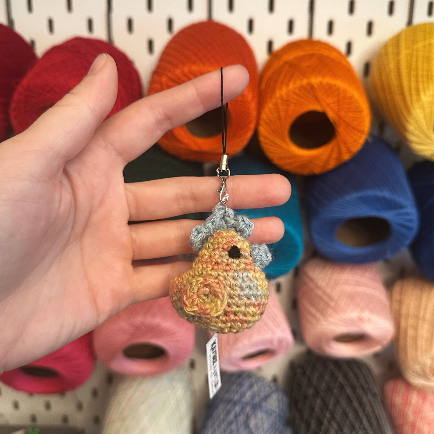Blue/Brown/Green Itty Bitty Chicken Car Ornament