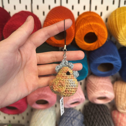 Blue/Brown/Green Itty Bitty Chicken Car Ornament