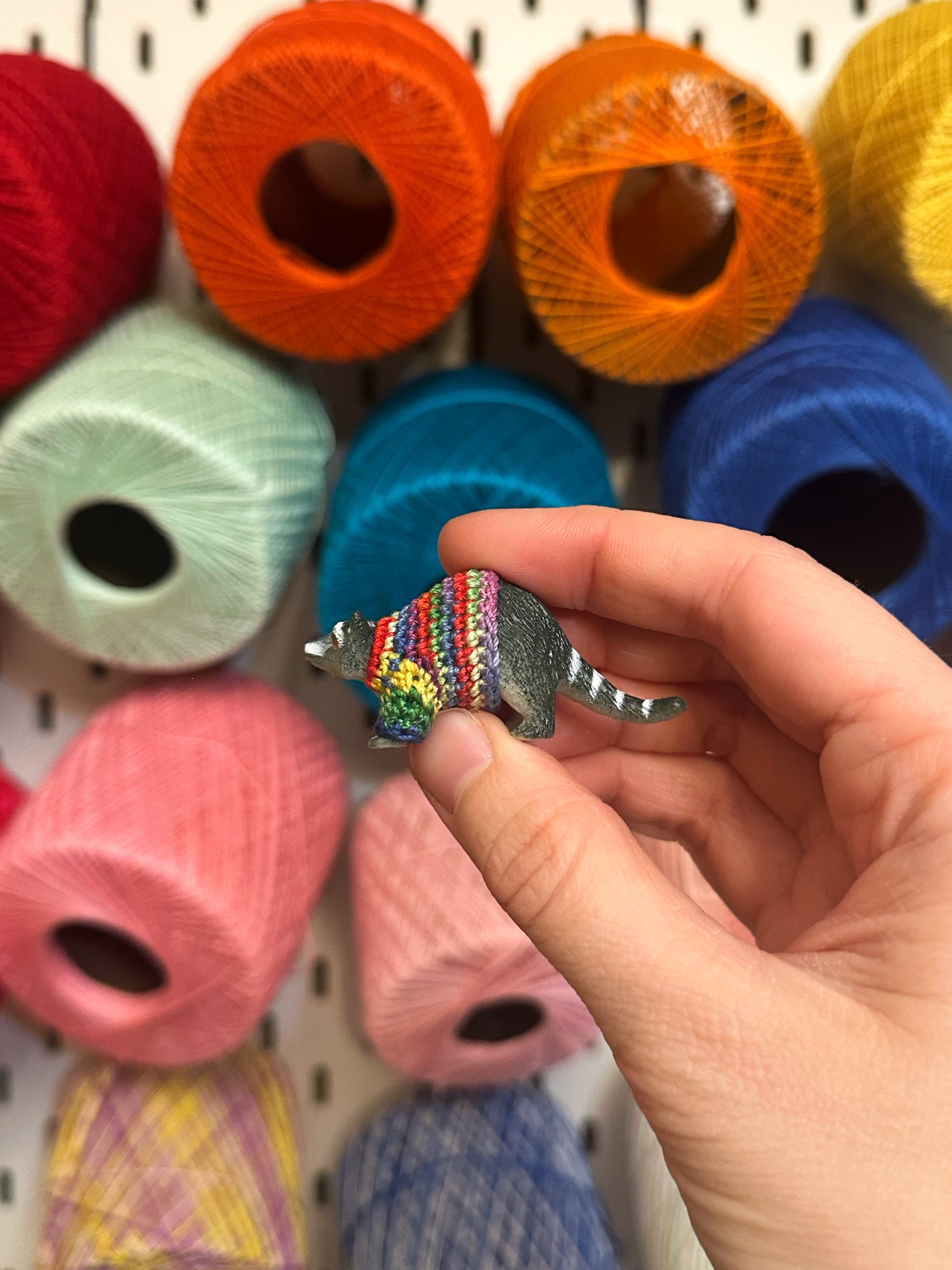 Raccoon "Sweater Friend" Figurine - upgrade into a magnet or key chain!