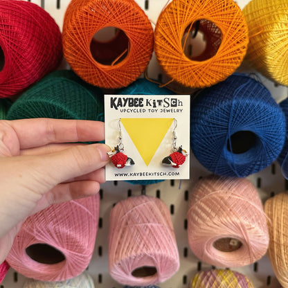 Corgi “Sweater Friend” Earrings - red sweaters