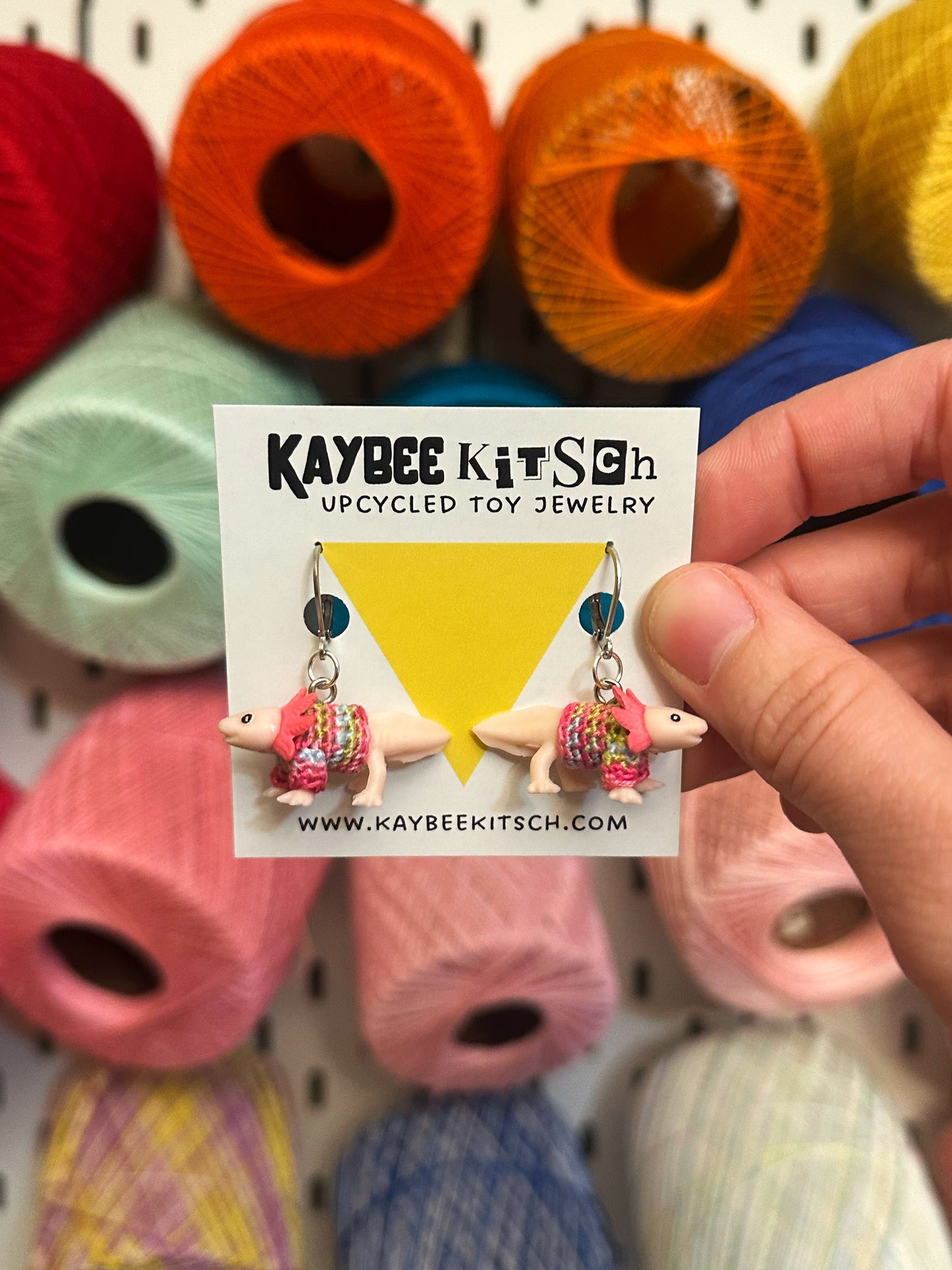 Axolotl "Sweater Friend" Earrings