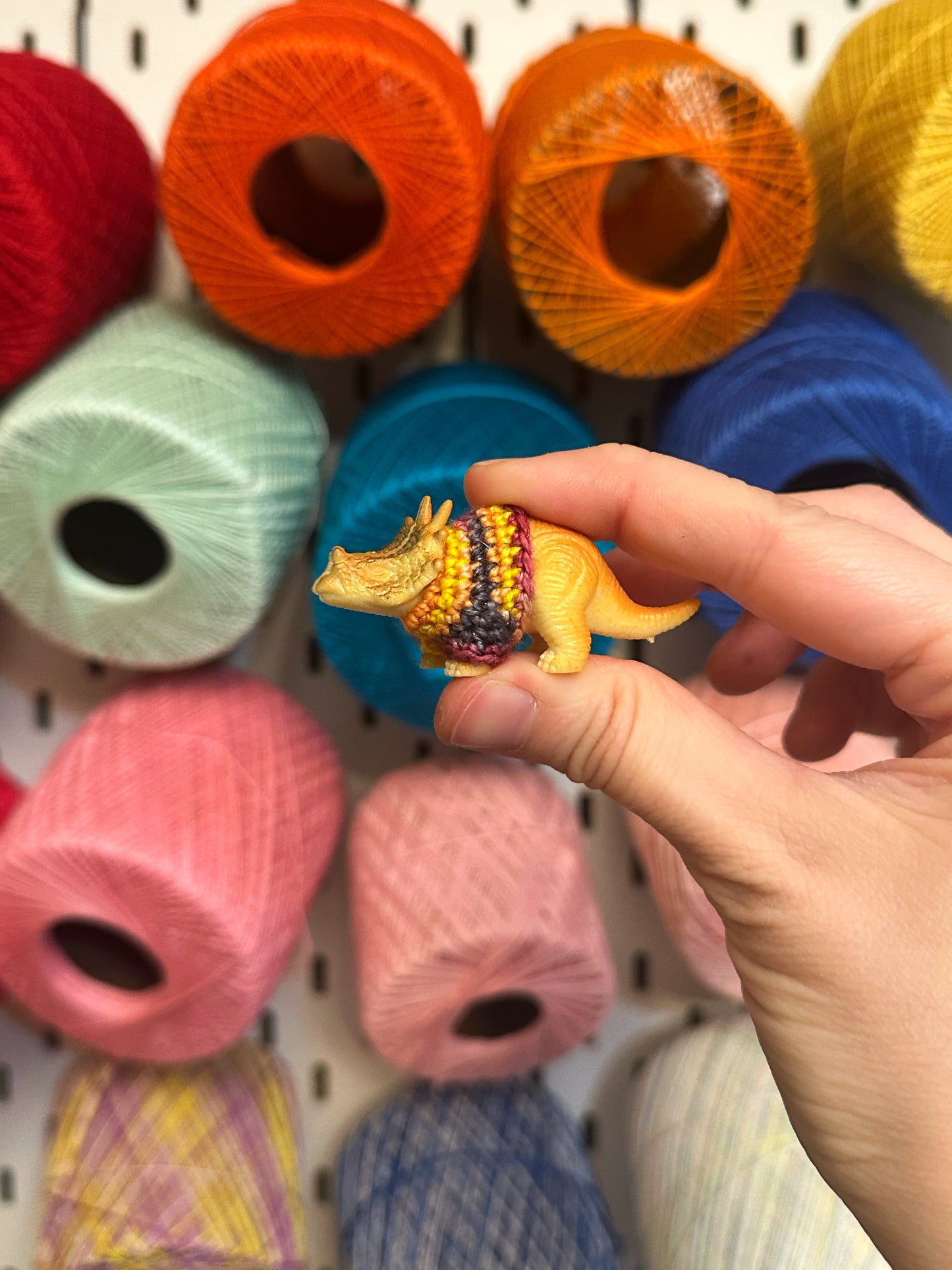 Triceratops "Sweater Friend" Figurine - upgrade into a magnet or key chain!