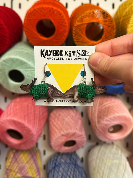 Triceratops "Sweater Friend" Earrings