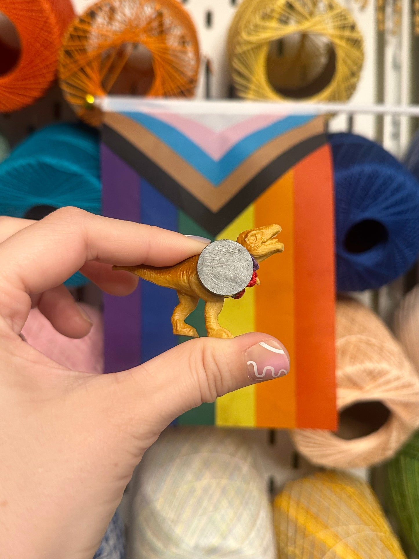 Pride T-Rex "Sweater Friend” Magnet