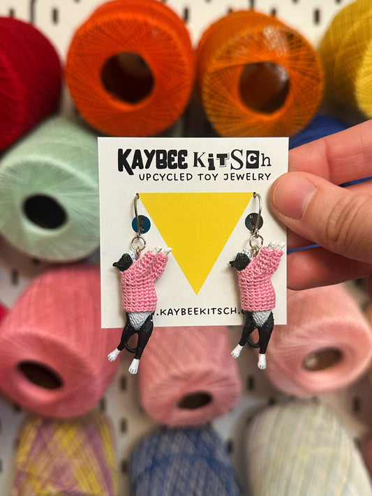 Tuxedo Cat "Sweater Friend" Earrings