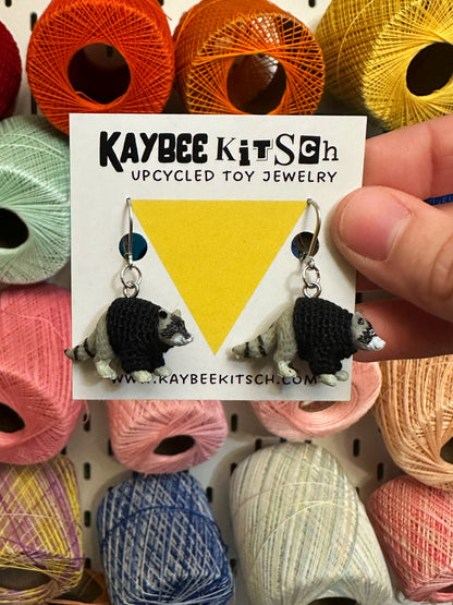 Raccoon "Sweater Friend" Earrings