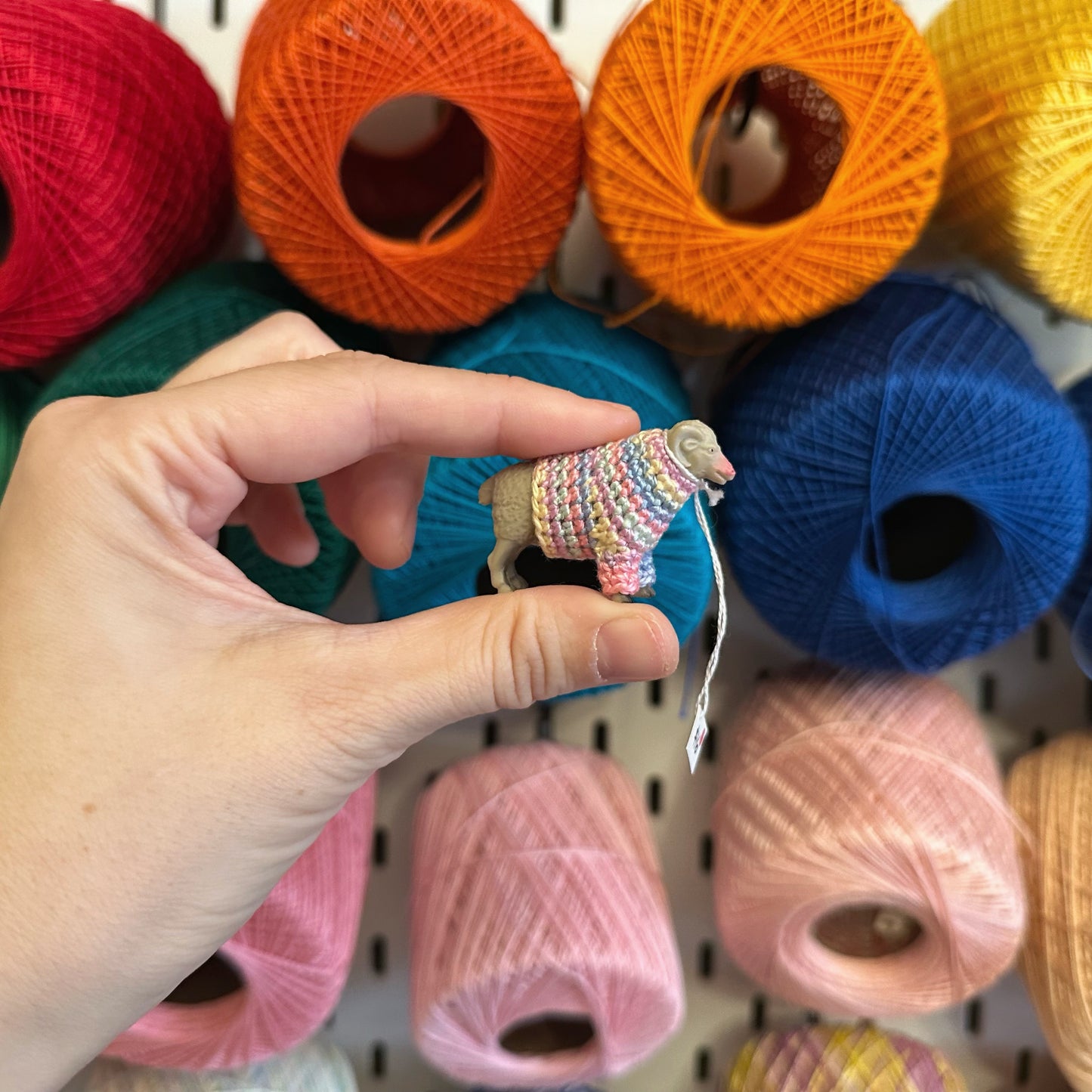 Gray Ram "Sweater Friend" Figurine