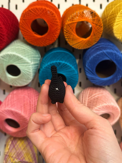 MADE TO ORDER: Black (Green Eyes) Itty Bitty Kitty