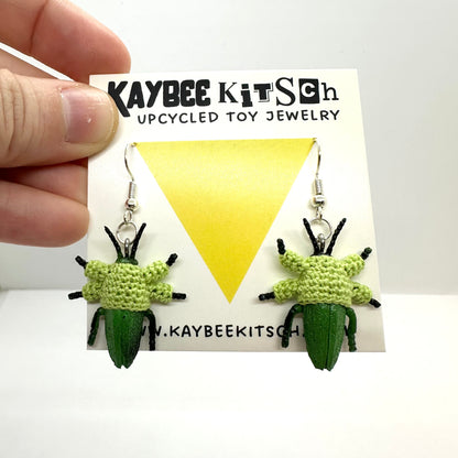 Green Bug Small "Sweater Friend" Earrings