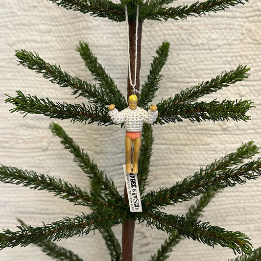 Drinking Buddy "Sweater Friend" Ornament - pearlescent sweater