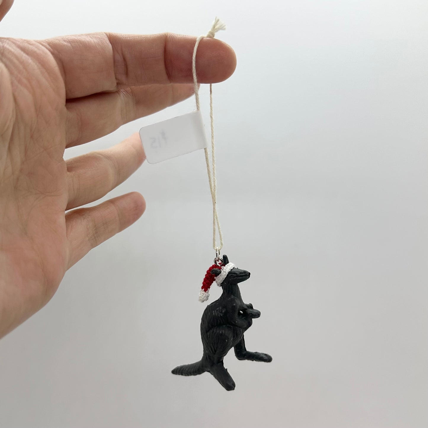 Kangaroo with Santa Hat Ornament