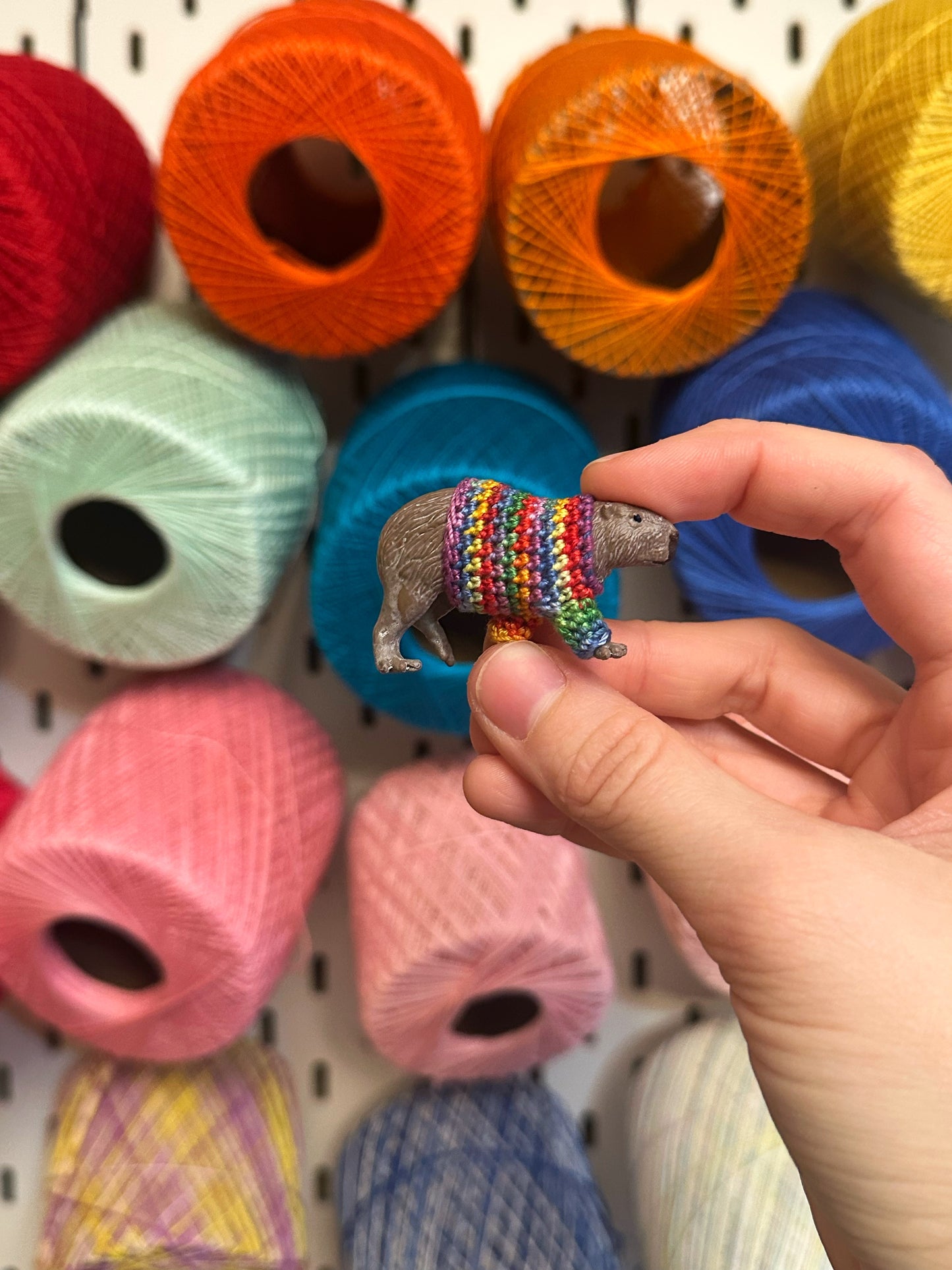 Capybara "Sweater Friend" Figurine - upgrade into a magnet or key chain!