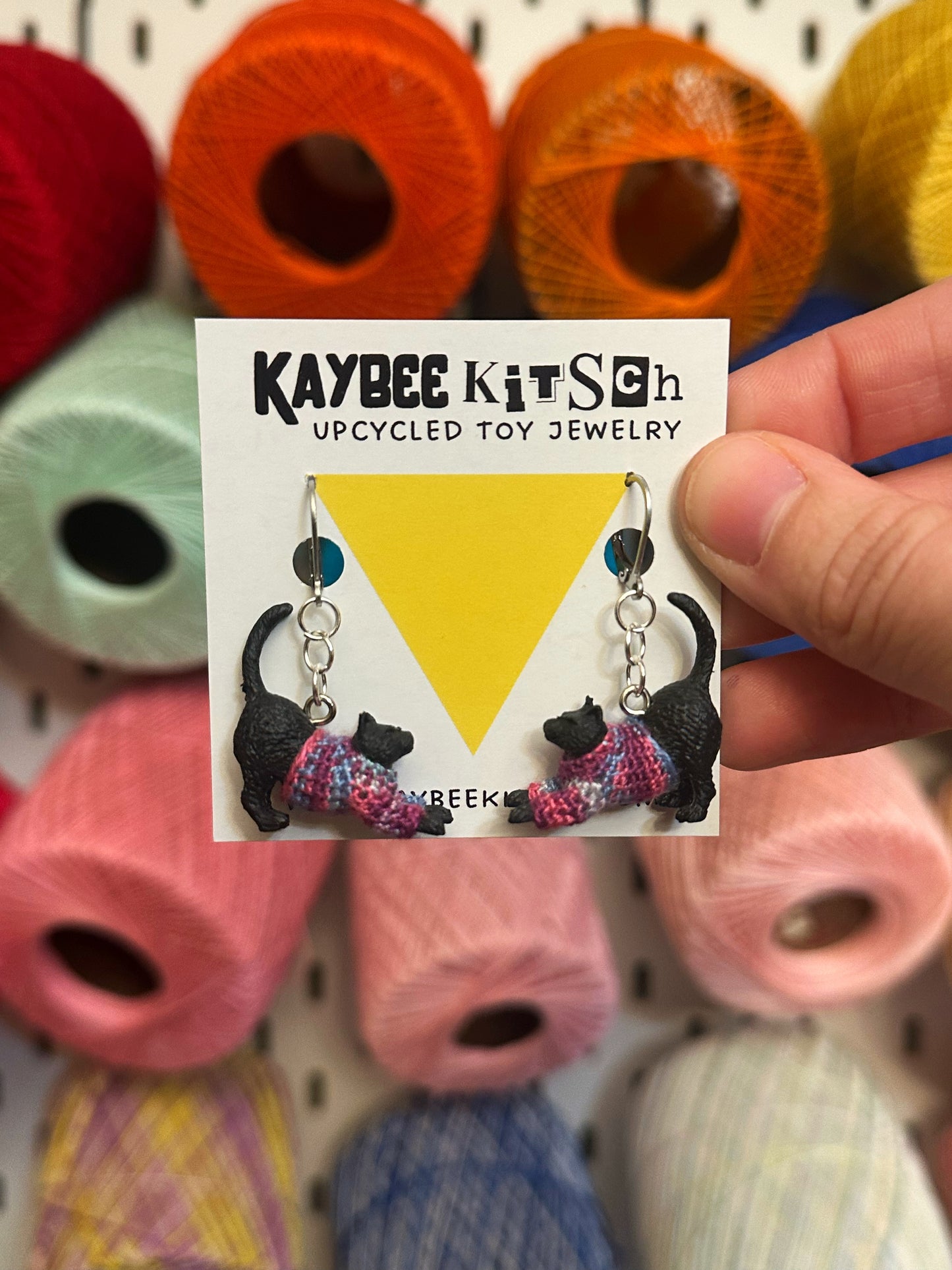 Black Cat "Sweater Friend" Earrings