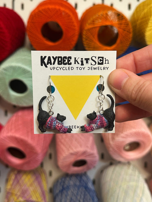 Black Cat "Sweater Friend" Earrings