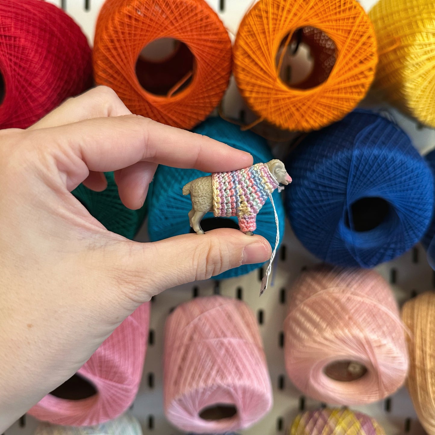 Gray Ram "Sweater Friend" Figurine