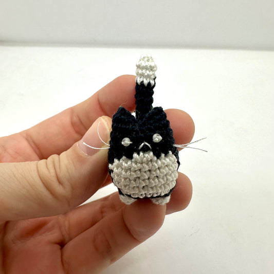 MADE TO ORDER: Itty Bitty Fundraiser Kitty - Black and White Cat